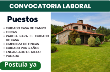 Se requiere personal para el cuidado de fincas